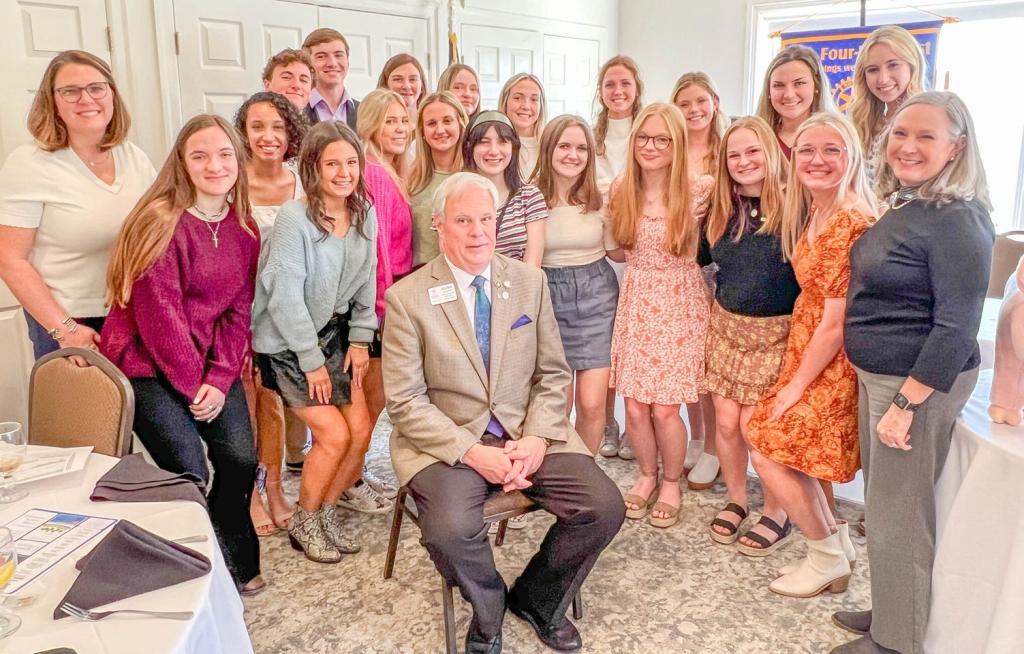 DG George visits with Newnan High School Interact Club