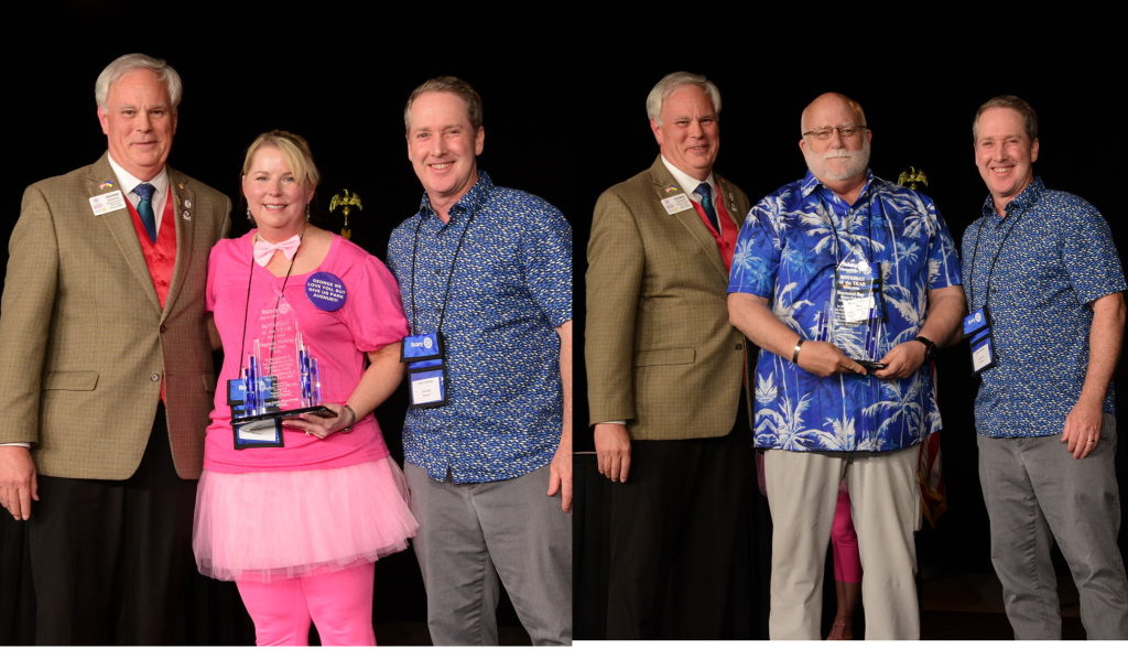 Stephanie Windham (RC Griffin) and PDG Raymond Ray (RC Griffin Daybreak) were honored by DG George as Rotarians of the Year.