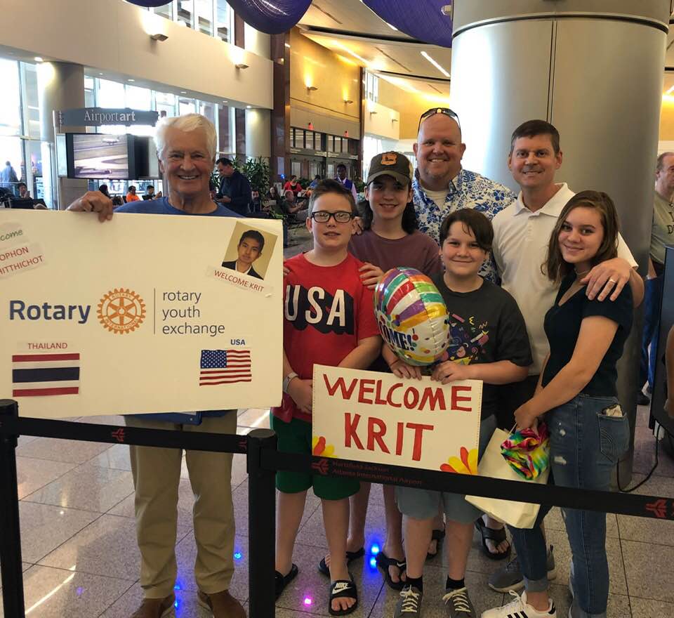 North Fulton Rotary waits to welcome Rotary Youth Exchange student Krit from Thailand