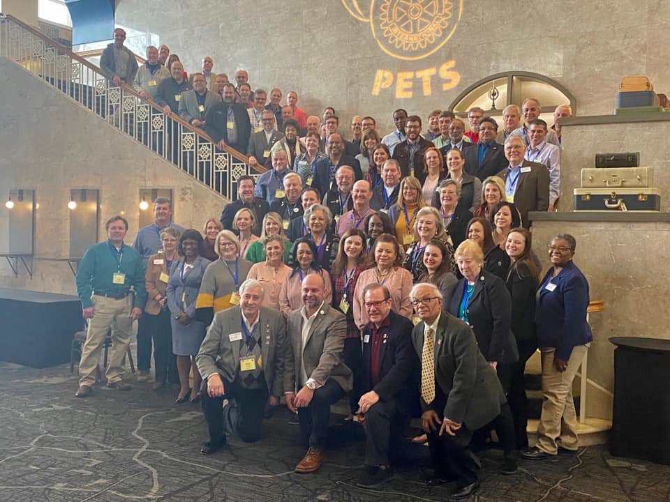 Your District 6900 Leadership Team - including your 2020-21 incoming Club Presidents and Assistant Governors, joined DGE Kirk Driskell to celebrate Leap Day at the annual Peach State PETS training seminar in Atlanta. Now we'd like you to join us in Columbus for our District Training Assembly on March 21