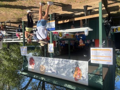 Front of Rotary Booth with Bob Patterson selling hotdogs.jpg