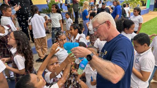 Playing with Children at the school.JPG