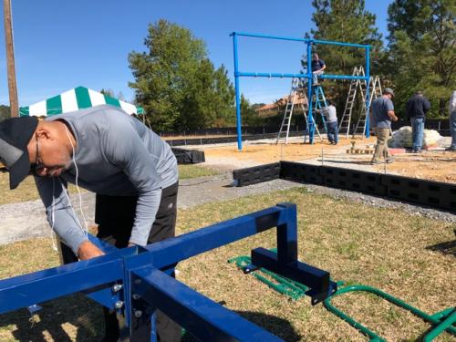 37 Vincent Dortch building picnic table.jpeg